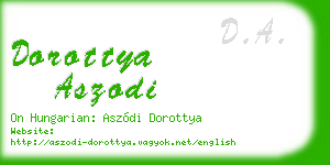 dorottya aszodi business card